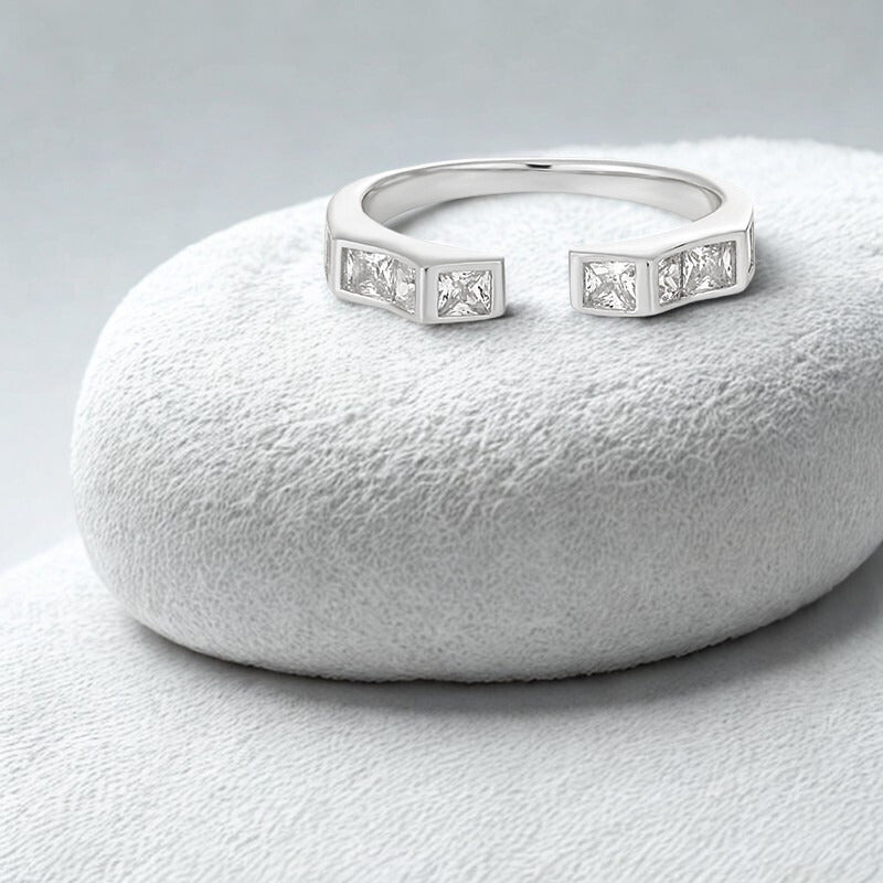 Princess-Cut Zircon Ring