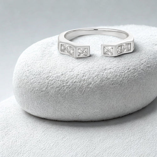 Princess-Cut Zircon Ring