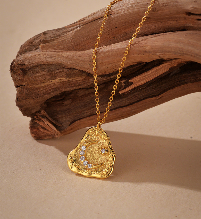 Moon Star Pendant Necklace