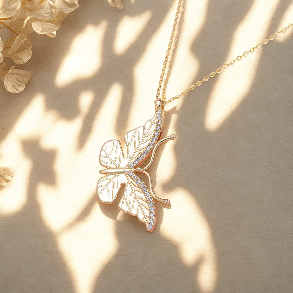 Butterfly Zirconia Pendant Necklace