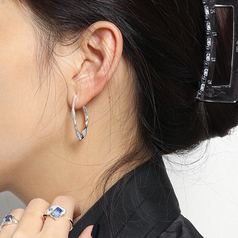 Geometric Hoop Earrings Jewellery