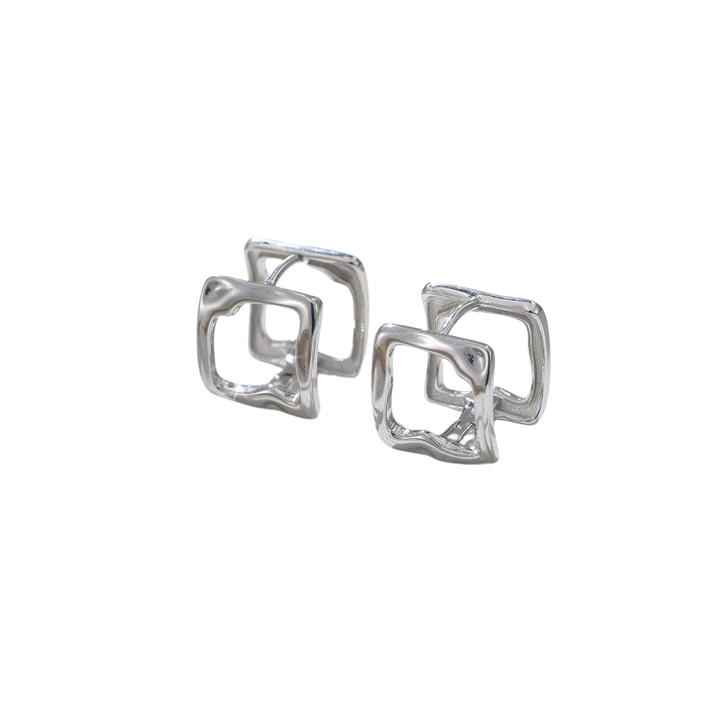Square Shaped Stud Earrings
