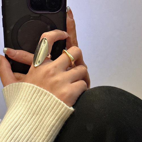 Trendy Geometric Silver Ring