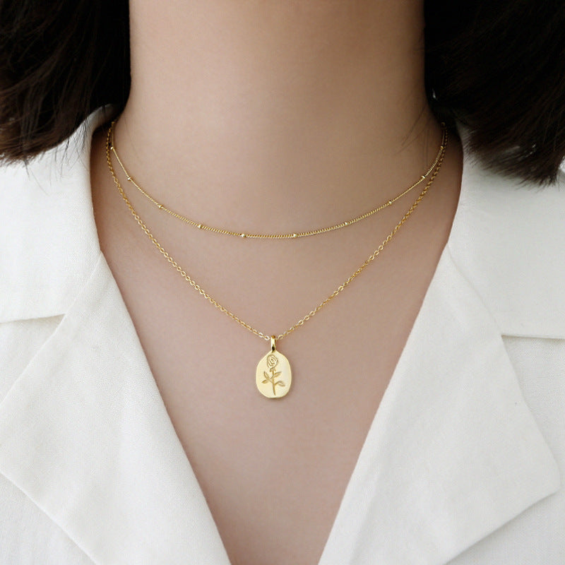 Trendy Flower Pendant Necklace