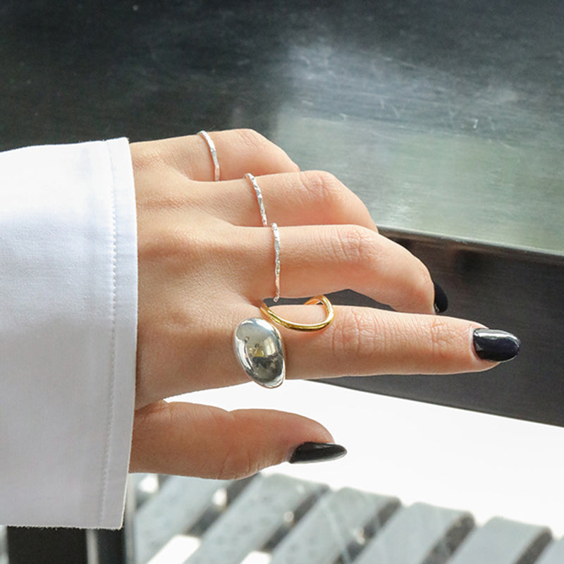 Geometric 925 Sterling Silver Ring