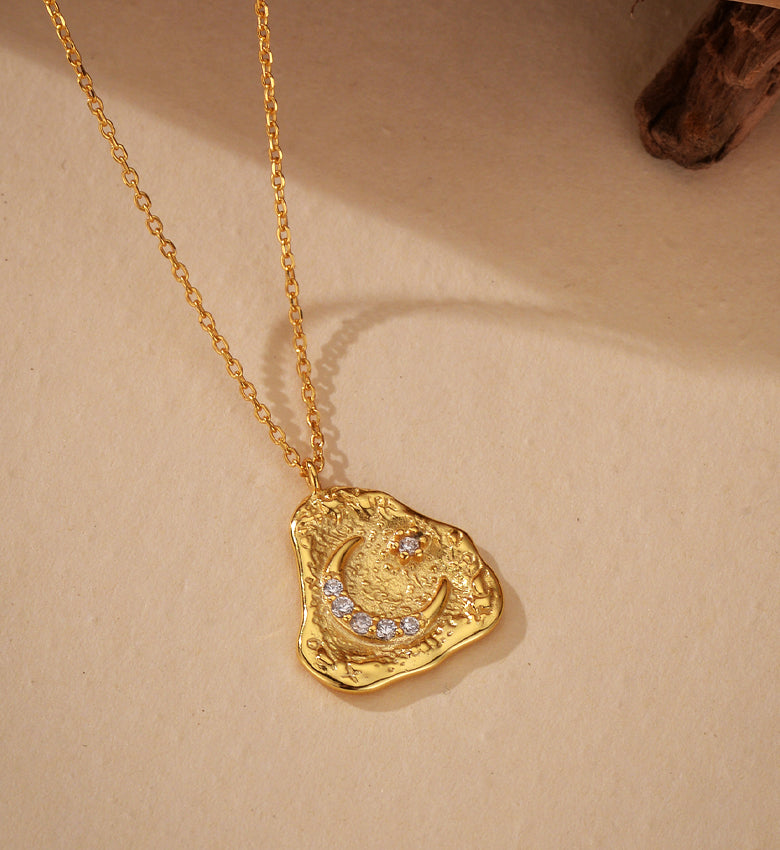 Moon Star Pendant Necklace