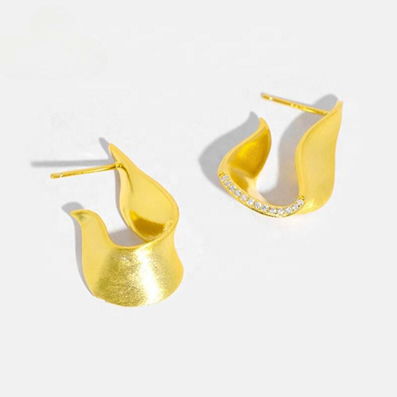 U Shape Drop Stud Earrings