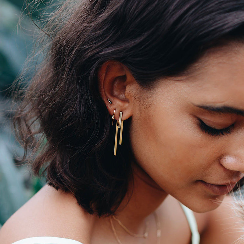 Golden Stud Earrings