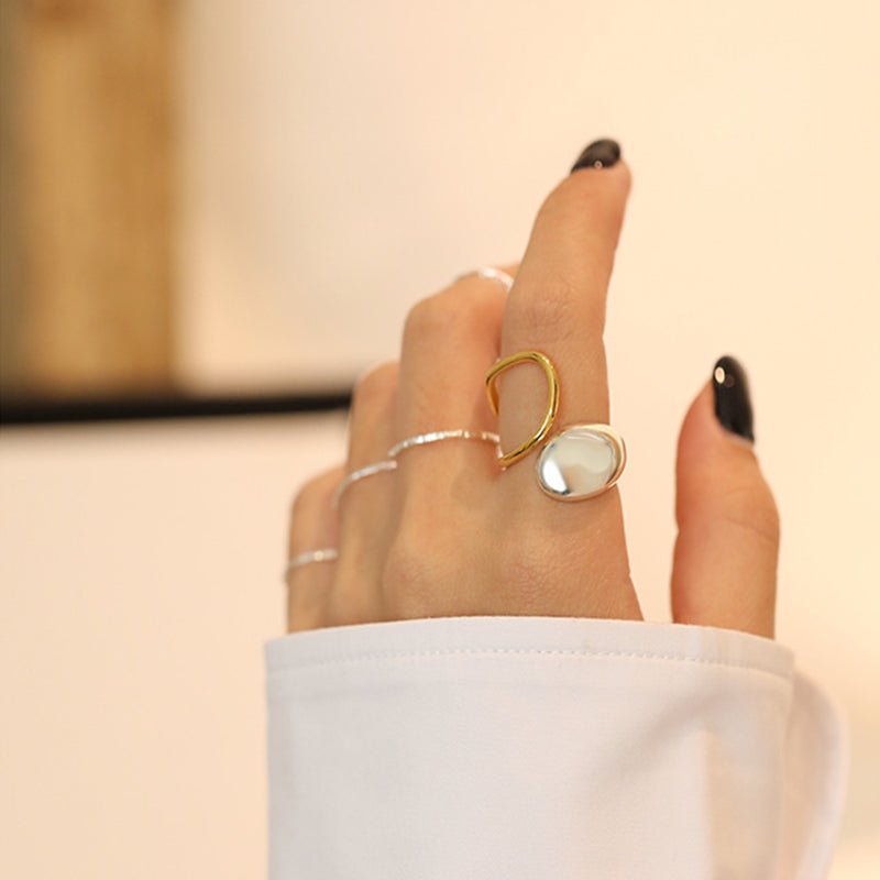 Geometric 925 Sterling Silver Ring