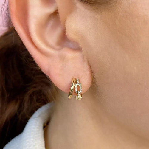 Timeless Sparkle, Modern Edge Earrings