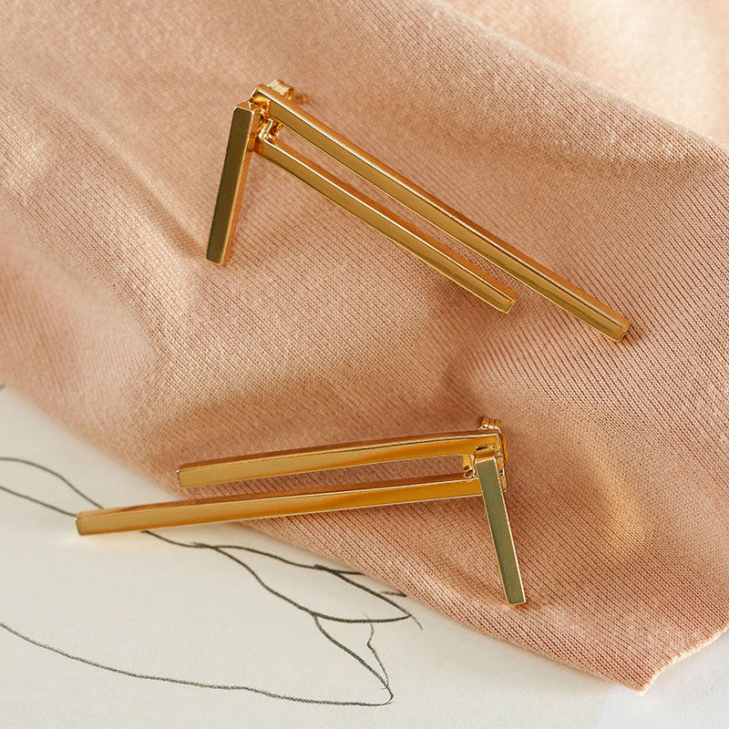 Golden Stud Earrings