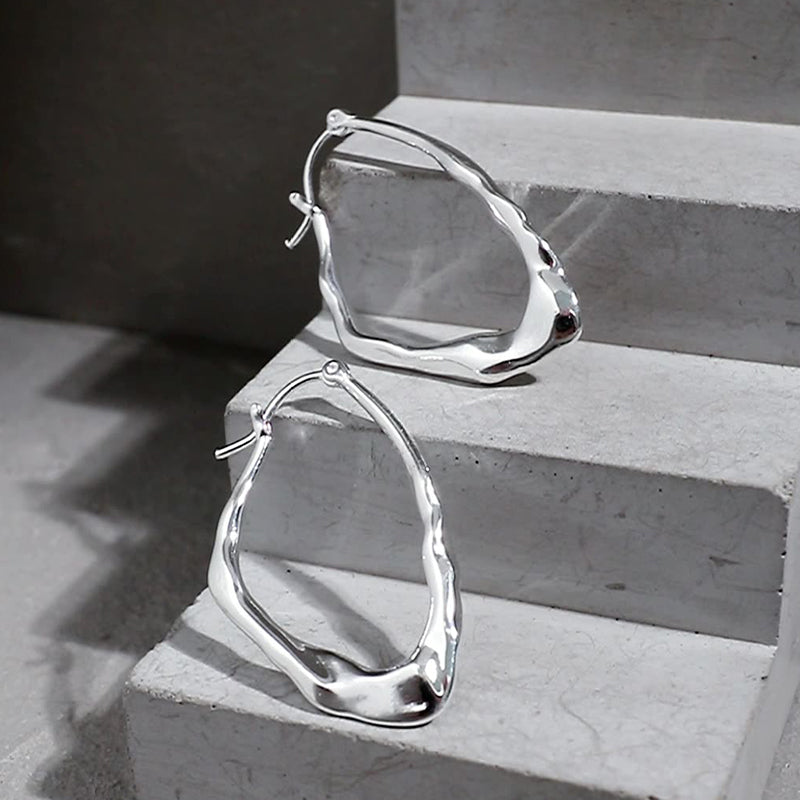 Geometric Hoop Earrings Jewellery