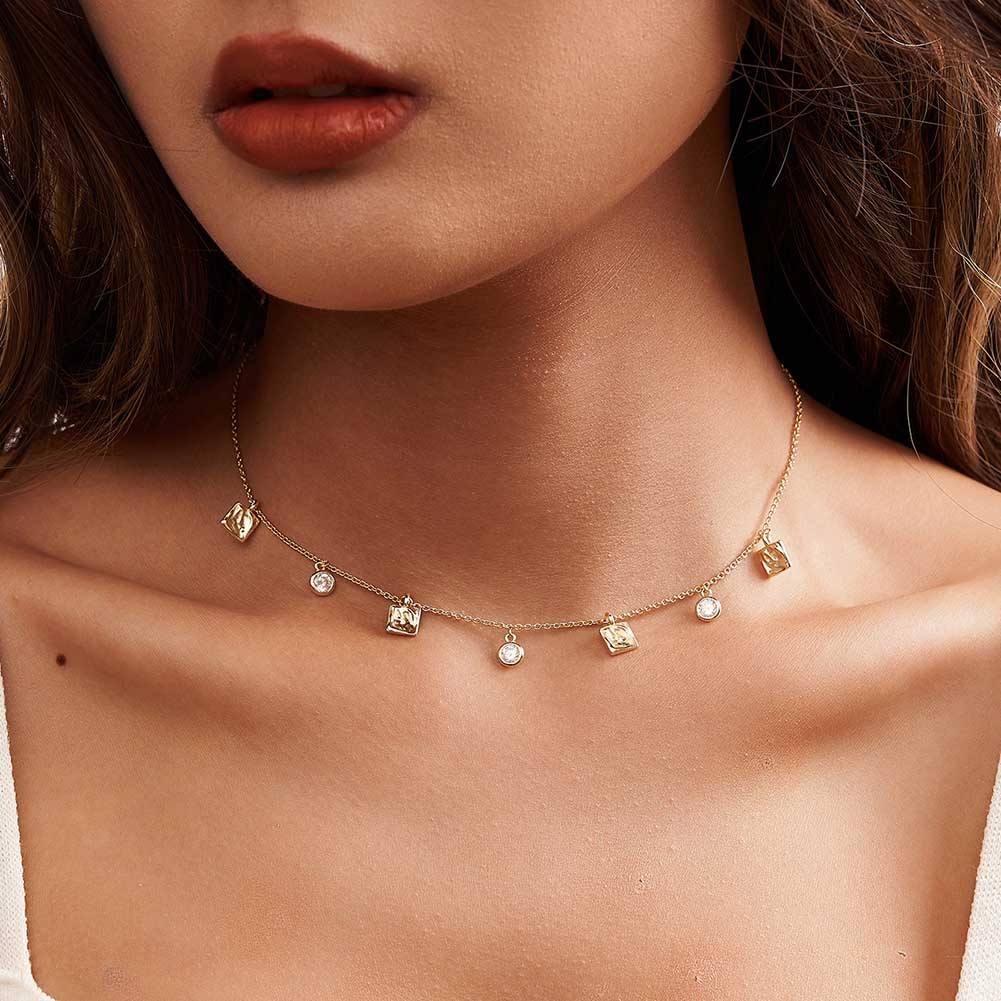Minimalist Zircon Pendant Necklace
