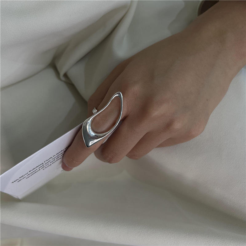 Bold Geometric Silver Ring
