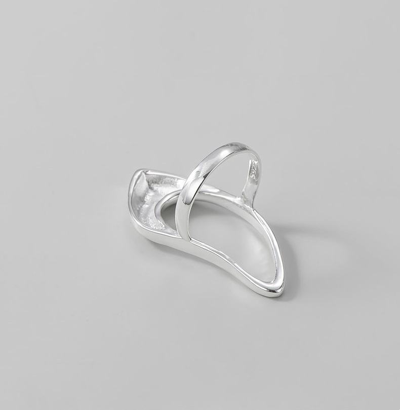 Bold Geometric Silver Ring