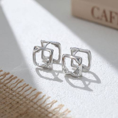 Square Shaped Stud Earrings