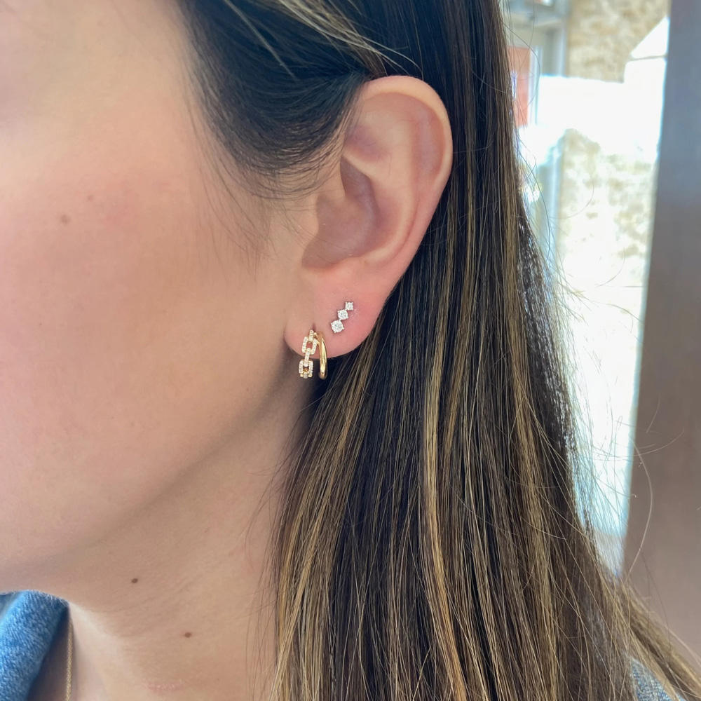 Timeless Sparkle, Modern Edge Earrings