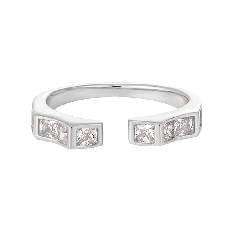 Princess-Cut Zircon Ring