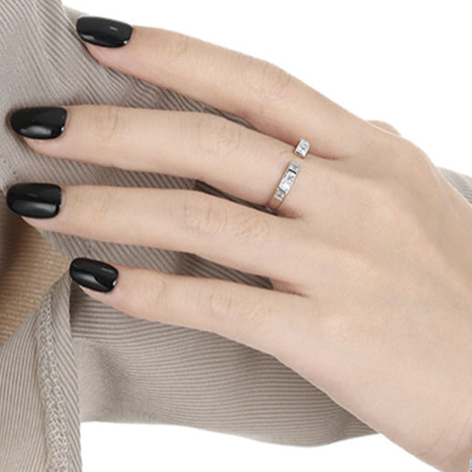 Princess-Cut Zircon Ring
