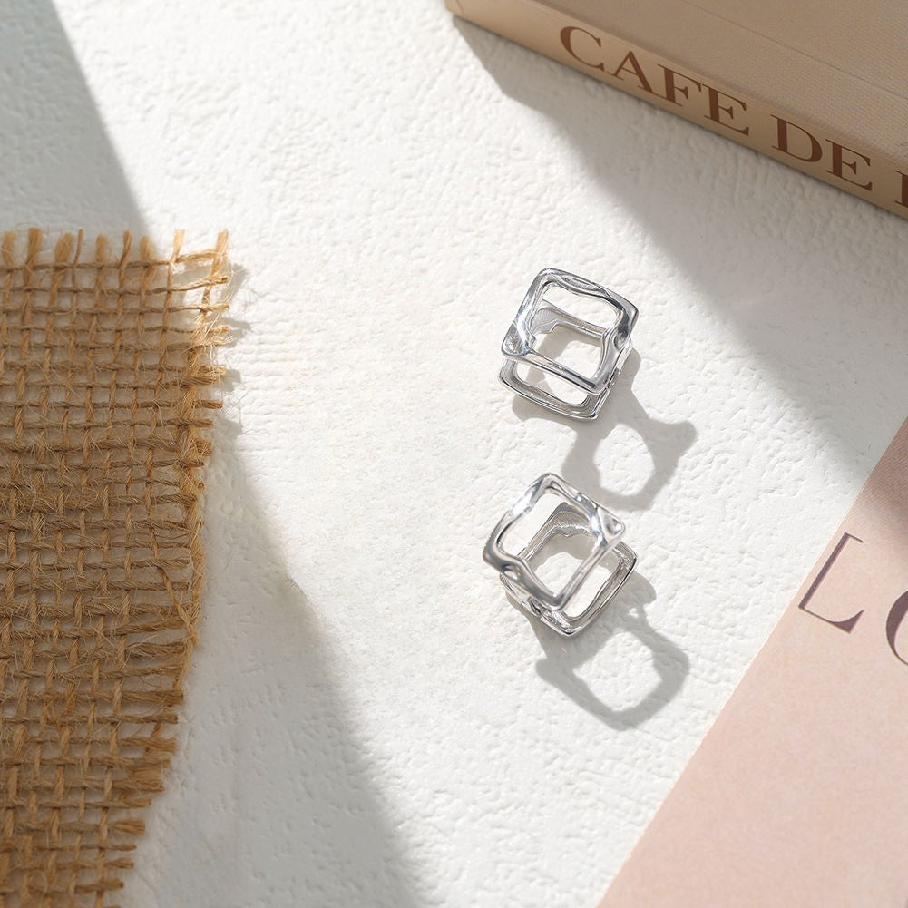 Square Shaped Stud Earrings